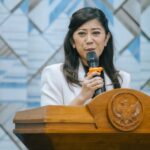 Menteri Meutya Hafid saat menghadiri pelantikan pengurus Dewan Pers (dok.Komdigi)